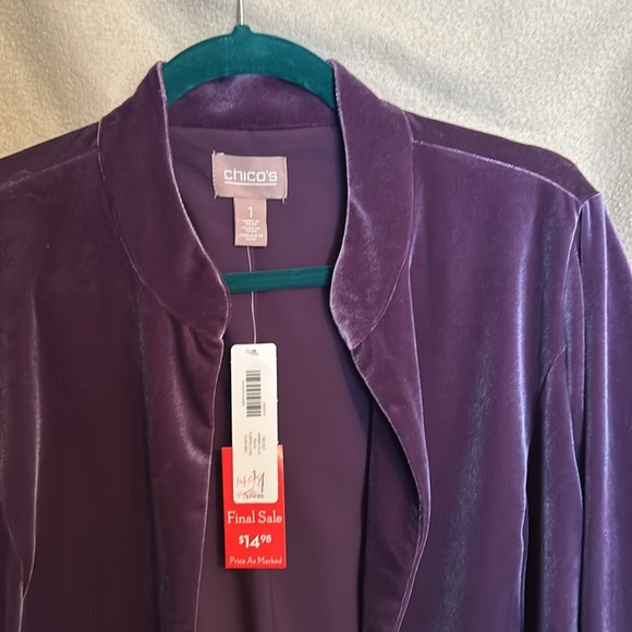 Chico’s purple velvet jacket - Picture 2 of 3